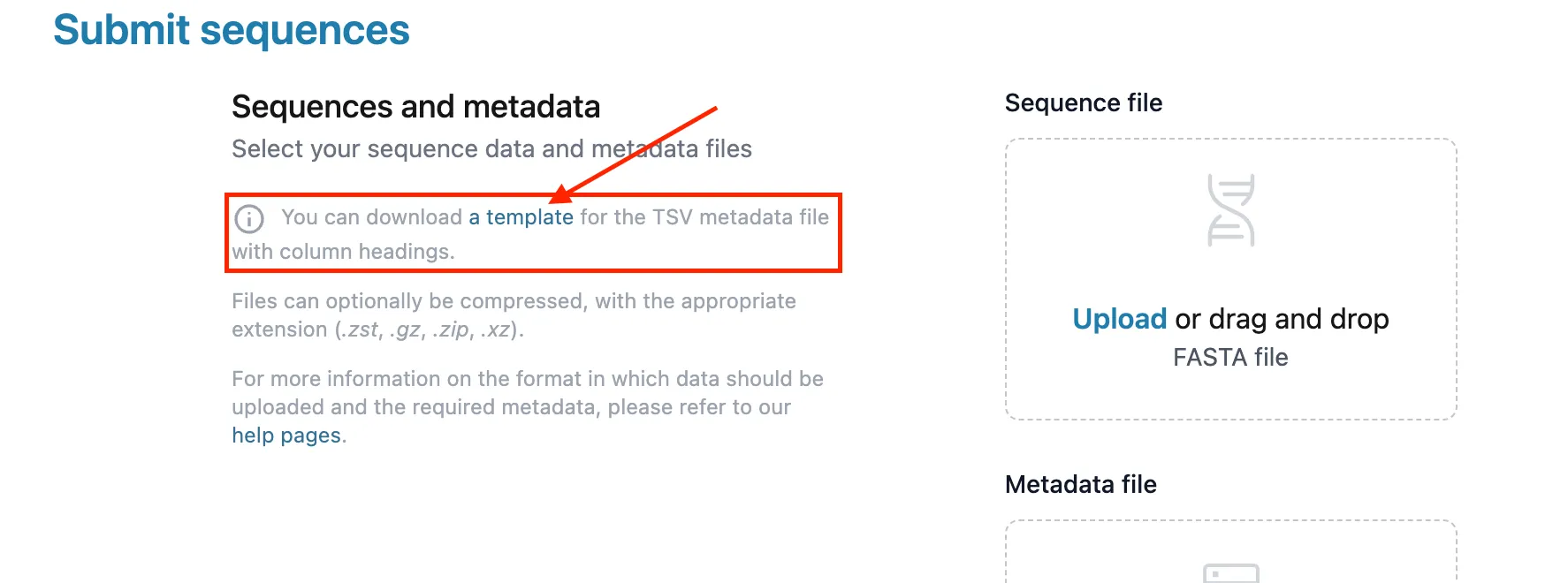 Metadata template.